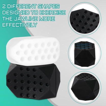 Jaw Exerciser for Men Women - 4 Resistance Levels Jawline Trainer, Silicone Mewing Device, Face Workout Tool, Jaw Toner