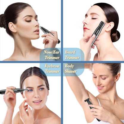 Gentle 4-in-1 Electric Razor for Women — Rechargeable Body Shaver with LCD Display for Smooth Skin, Face to Bikini