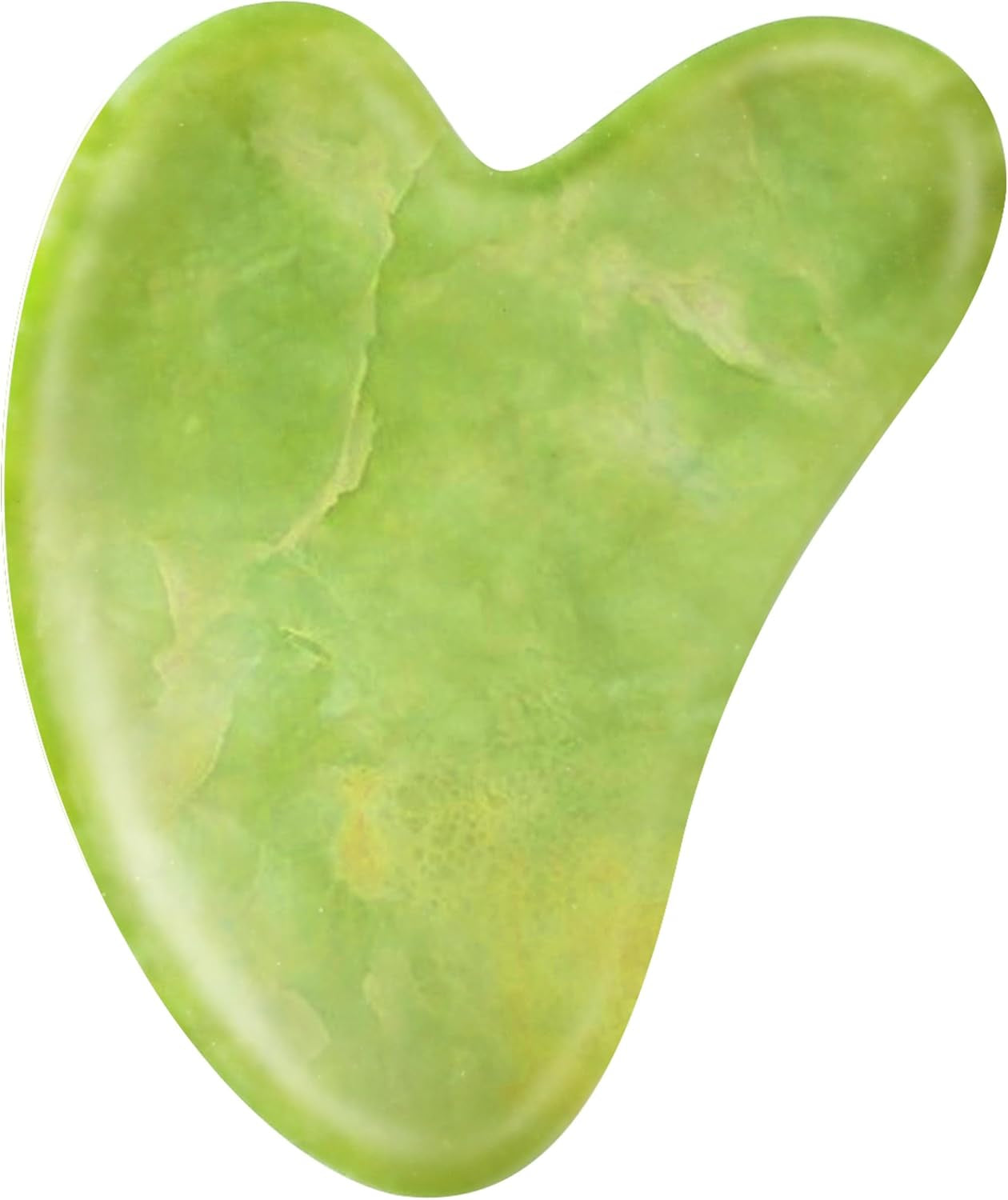 Jade Gua Sha Facial Tool — Face & Body Massage Stone for Sculpting & Skincare (Green)