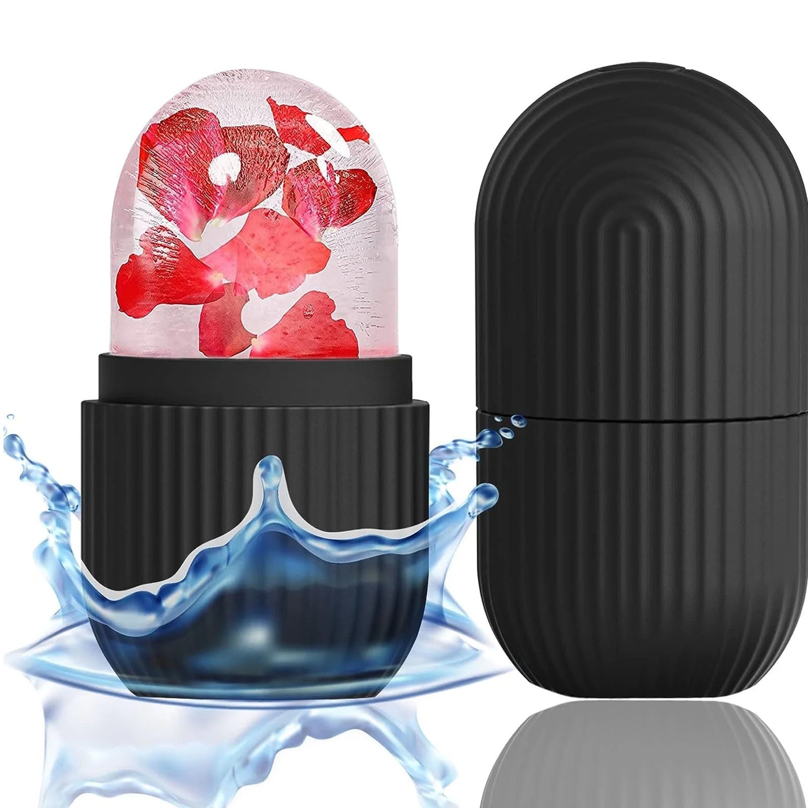 Ice Roller for Face & Eyes — Silicone Skincare Tool for Facial Massage & De-Puffing