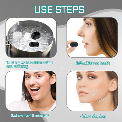 Jaw Exerciser for Men Women - 4 Resistance Levels Jawline Trainer, Silicone Mewing Device, Face Workout Tool, Jaw Toner