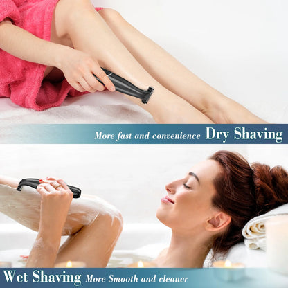 Gentle 4-in-1 Electric Razor for Women — Rechargeable Body Shaver with LCD Display for Smooth Skin, Face to Bikini